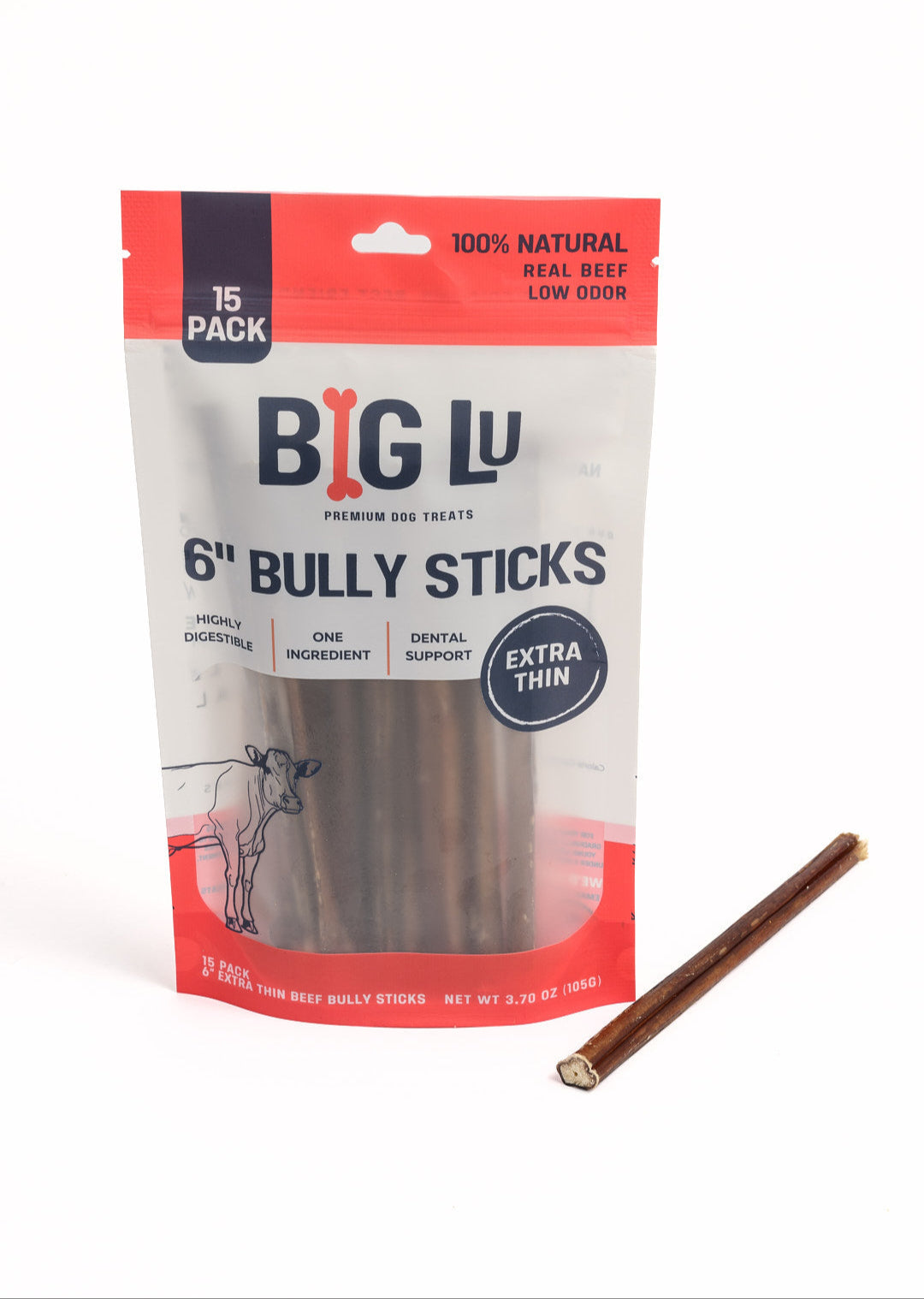 Thin Bully Sticks Big Lu