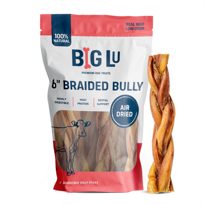 6" BRAIDED BULLY STICKS