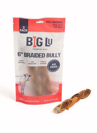 6" BRAIDED BULLY STICKS