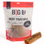 BIG LU Beef Trachea dog treat package with a single treat on a white background